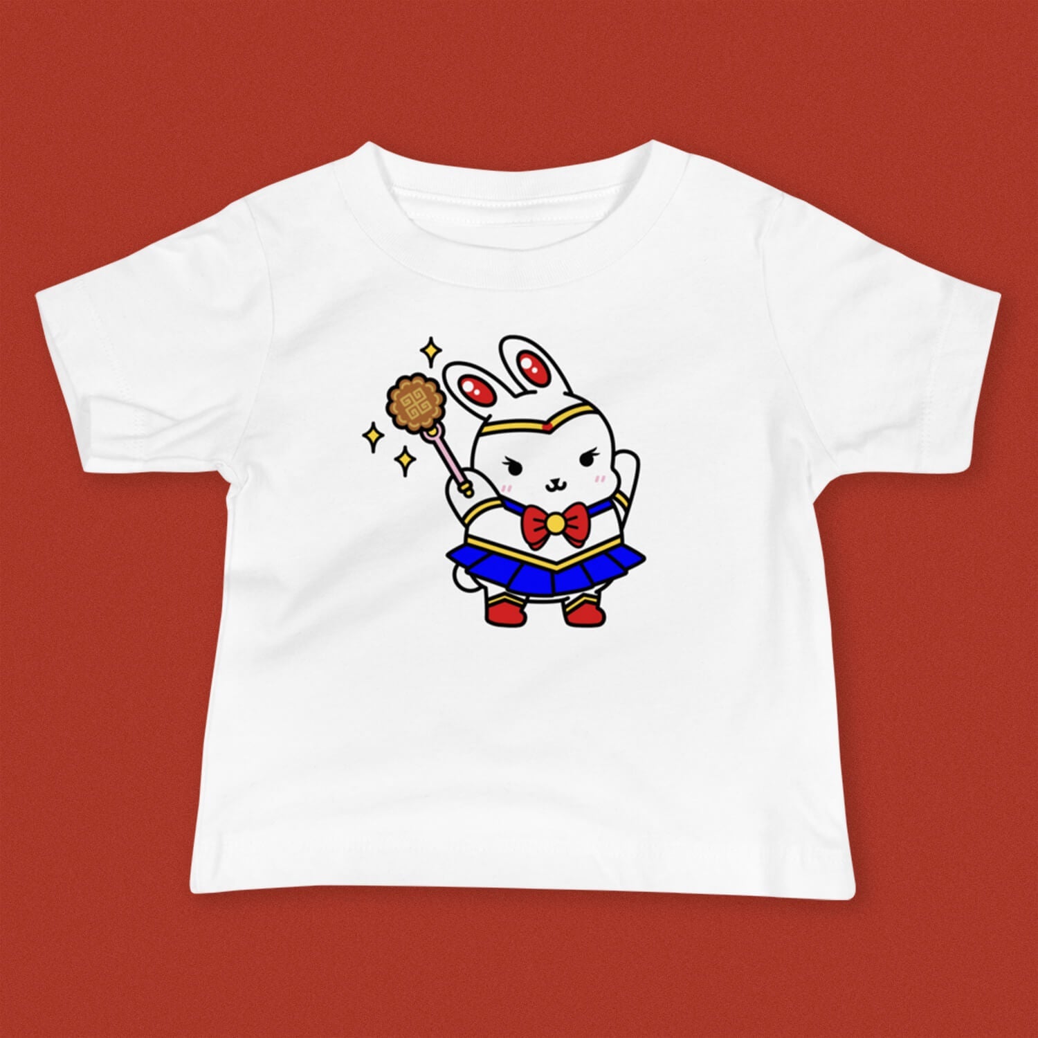 Sailor Mooncake Baby T-Shirt - Ni De Mama Chinese - Inspired Clothing | White , 6 - 12m
