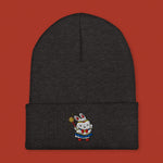Load image into Gallery viewer, Sailor Mooncake Embroidered Beanie - Ni De Mama Chinese - Inspired Clothing | Heather Charcoal ,
