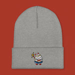 Load image into Gallery viewer, Sailor Mooncake Embroidered Beanie - Ni De Mama Chinese - Inspired Clothing | Heather Grey ,
