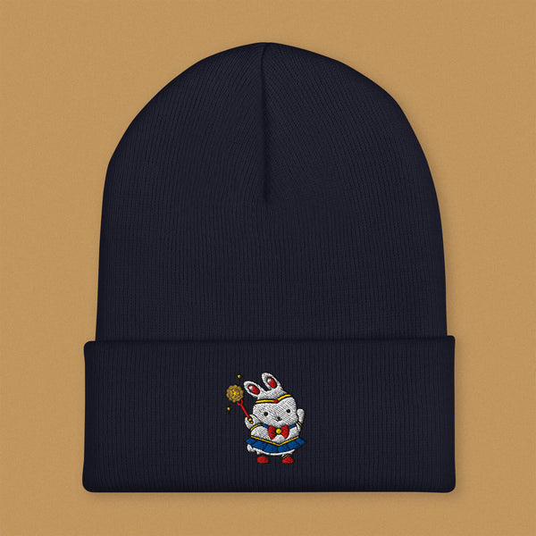 Sailor Mooncake Embroidered Beanie - Ni De Mama Chinese - Inspired Clothing | Navy Blue ,