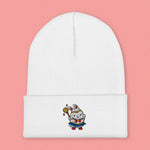 Load image into Gallery viewer, Sailor Mooncake Embroidered Beanie - Ni De Mama Chinese - Inspired Clothing | White ,
