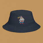 Load image into Gallery viewer, Sailor Mooncake Embroidered Bucket Hat - Ni De Mama Chinese - Inspired Clothing | Navy Blue ,
