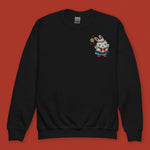 Load image into Gallery viewer, Sailor Mooncake Embroidered Kids Sweatshirt - Ni De Mama Chinese - Inspired Clothing | Black , XS
