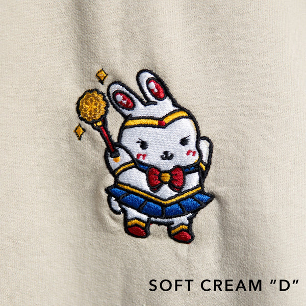 Sailor Mooncake Embroidered Sweatshirt / Sample (Final Sale) - Ni De Mama Chinese - Inspired Clothing | Soft Cream D , S