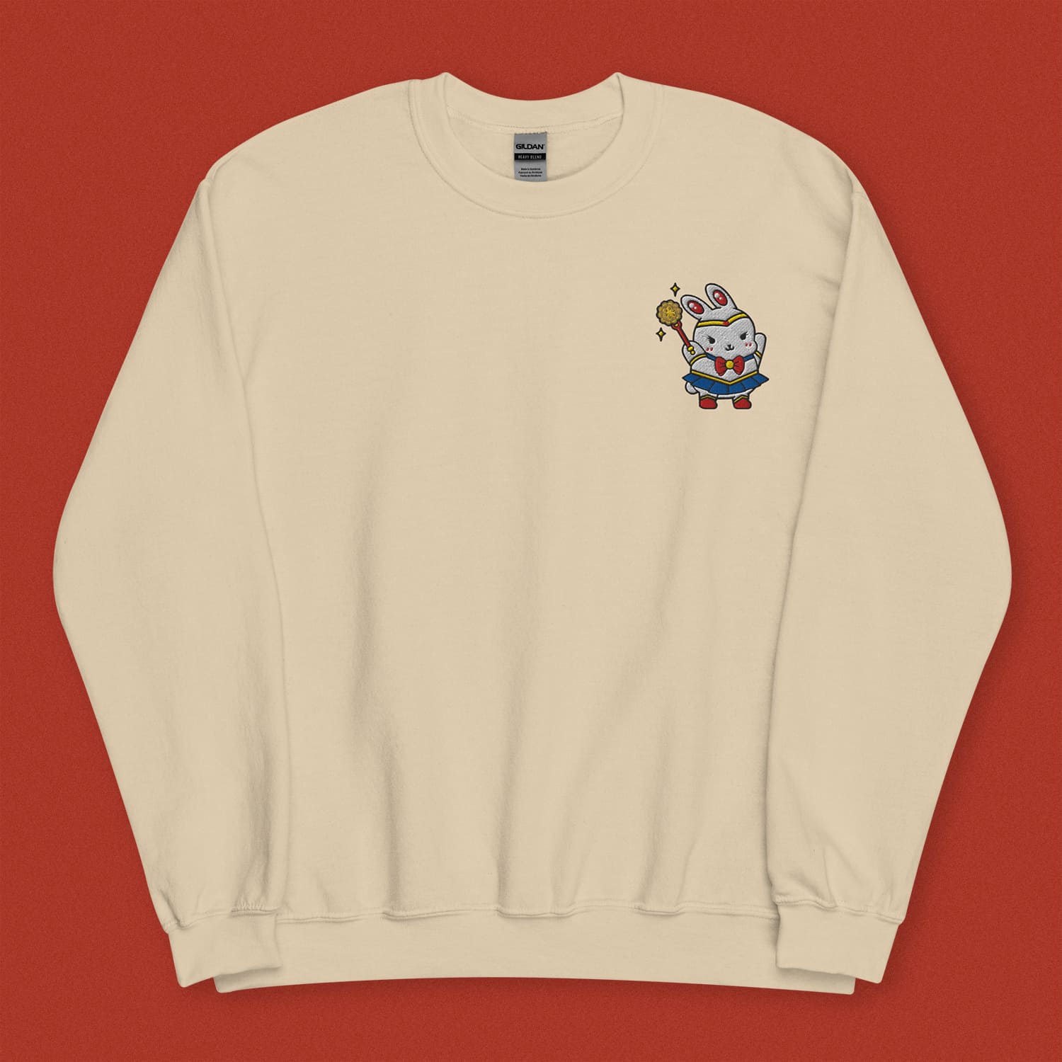 Sailor Mooncake Embroidered Sweatshirt - Ni De Mama Chinese - Inspired Clothing | Soft Cream , S