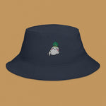 Load image into Gallery viewer, Seductive Daikon Radish Embroidered Bucket Hat - Ni De Mama Chinese - Inspired Clothing | Navy Blue ,
