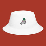 Load image into Gallery viewer, Seductive Daikon Radish Embroidered Bucket Hat - Ni De Mama Chinese - Inspired Clothing | White ,
