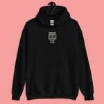 Load image into Gallery viewer, Stand Back From the Train Doors Embroidered Hoodie - Ni De Mama Chinese - Inspired Clothing | Black , S
