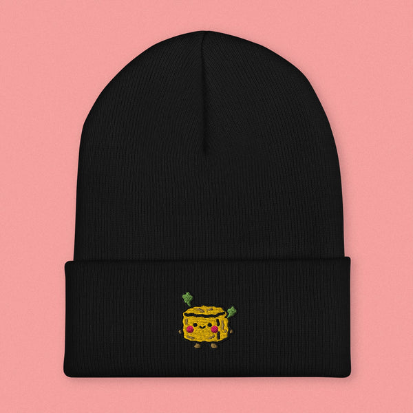 Stinky Tofu Embroidered Beanie - Ni De Mama Chinese - Inspired Clothing | Black ,