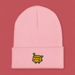 Load image into Gallery viewer, Stinky Tofu Embroidered Beanie - Ni De Mama Chinese - Inspired Clothing | Soft Pink ,

