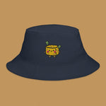 Load image into Gallery viewer, Stinky Tofu Embroidered Bucket Hat - Ni De Mama Chinese - Inspired Clothing | Navy Blue ,
