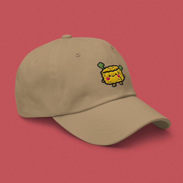 Stinky Tofu Embroidered Cap - Ni De Mama Chinese - Inspired Clothing | Khaki ,