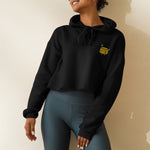 Load image into Gallery viewer, Stinky Tofu Embroidered Crop Hoodie - Ni De Mama Chinese - Inspired Clothing | Pewter Grey , S
