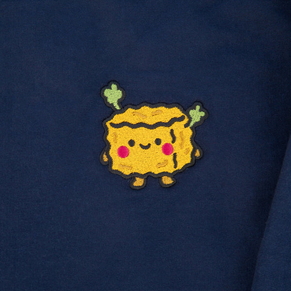 Stinky Tofu Embroidered Hoodie - Ni De Mama Chinese - Inspired Clothing | Navy Blue , S
