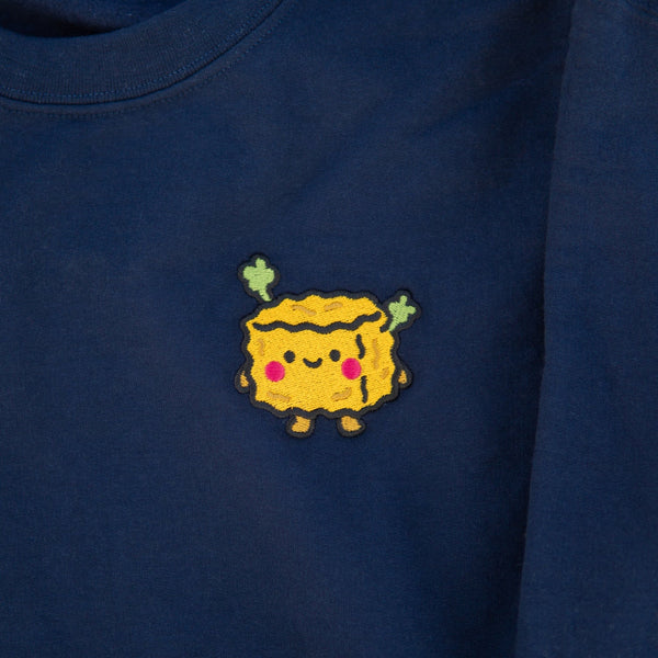 Stinky Tofu Embroidered Sweatshirt - Ni De Mama Chinese - Inspired Clothing | Navy Blue , S