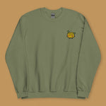 Load image into Gallery viewer, Stinky Tofu Embroidered Sweatshirt - Ni De Mama Chinese - Inspired Clothing | Olive Green , S

