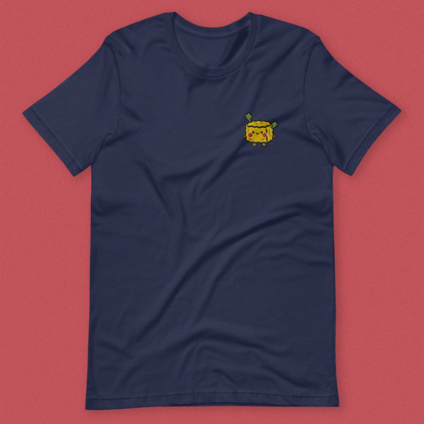 Stinky Tofu Embroidered T-Shirt - Ni De Mama Chinese - Inspired Clothing | Navy Blue , XS