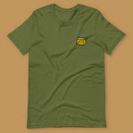 Load image into Gallery viewer, Stinky Tofu Embroidered T-Shirt - Ni De Mama Chinese - Inspired Clothing | Olive Green , S
