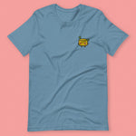 Load image into Gallery viewer, Stinky Tofu Embroidered T-Shirt - Ni De Mama Chinese - Inspired Clothing | Steel Blue , XS
