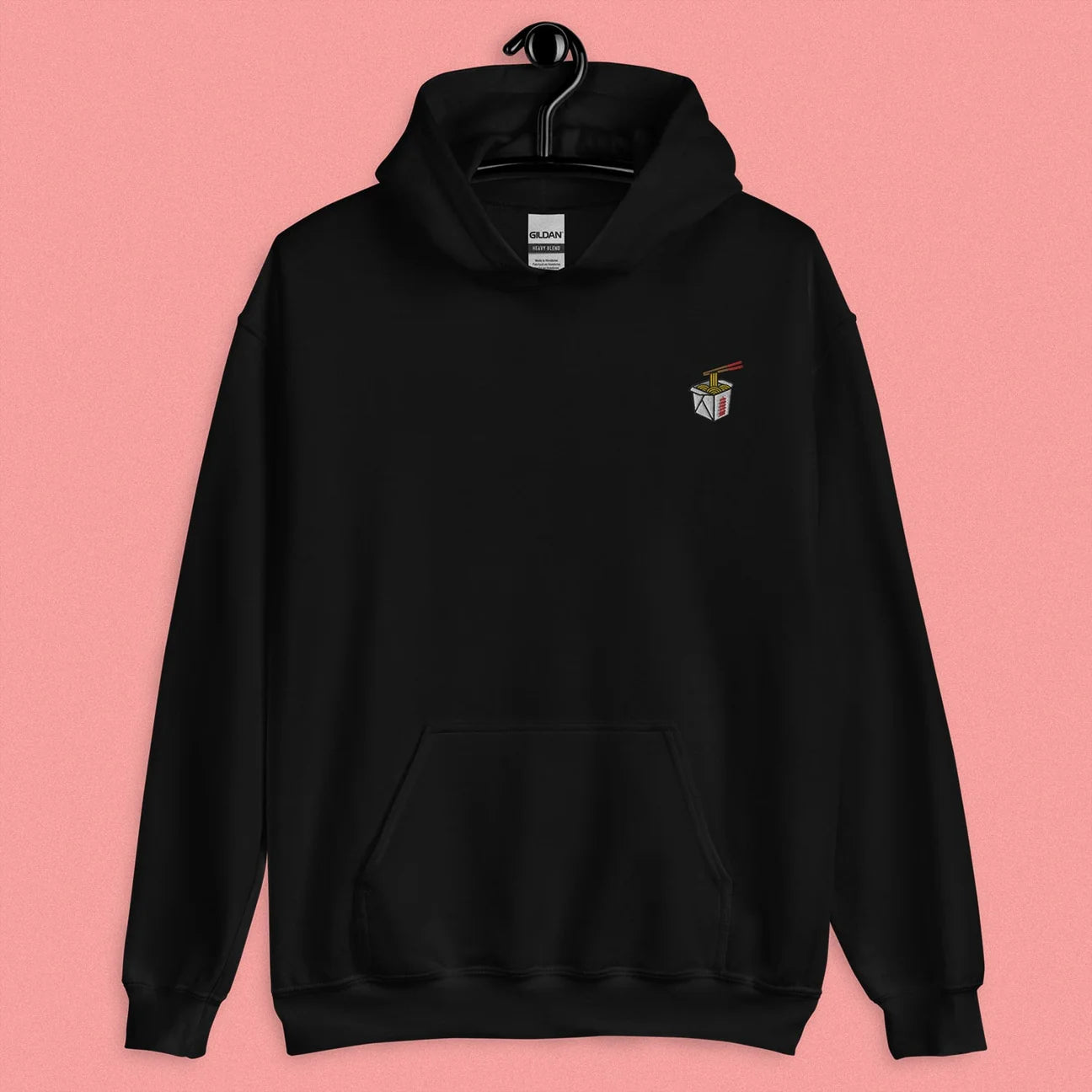 Takeout Box Embroidered Hoodie / Overstock (Final Sale) - Ni De Mama Chinese - Inspired Clothing | Black , S