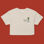 Load image into Gallery viewer, &quot;The Green Onion That Sprouts&quot; Crop T-Shirt - Ni De Mama Chinese - Inspired Clothing | Cream , XS
