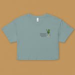 Load image into Gallery viewer, &quot;The Green Onion That Sprouts&quot; Crop T-Shirt - Ni De Mama Chinese - Inspired Clothing | Teal , XS
