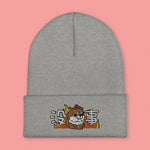 Load image into Gallery viewer, This Is Fine Embroidered Beanie - Ni De Mama Chinese - Inspired Clothing | Heather Grey ,
