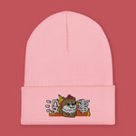 Load image into Gallery viewer, This Is Fine Embroidered Beanie - Ni De Mama Chinese - Inspired Clothing | Soft Pink ,
