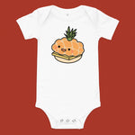 Load image into Gallery viewer, Tropical Pineapple Bun Baby Onesie - Ni De Mama Chinese - Inspired Clothing | White , 3 - 6m
