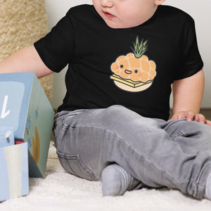 Tropical Pineapple Bun Baby T-Shirt - Ni De Mama Chinese - Inspired Clothing | Heather Blue , 6 - 12m