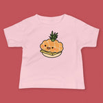 Load image into Gallery viewer, Tropical Pineapple Bun Baby T-Shirt - Ni De Mama Chinese - Inspired Clothing | Pink , 6 - 12m
