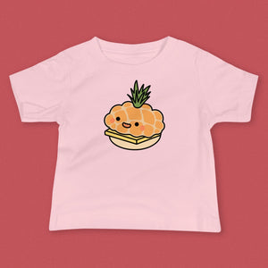 Tropical Pineapple Bun Baby T-Shirt - Ni De Mama Chinese - Inspired Clothing | Pink , 6 - 12m