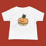 Load image into Gallery viewer, Tropical Pineapple Bun Baby T-Shirt - Ni De Mama Chinese - Inspired Clothing | White , 6 - 12m
