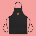 Load image into Gallery viewer, Tropical Pineapple Bun Embroidered Apron / Imperfect (Final Sale) - Ni De Mama Chinese - Inspired Clothing | Black ,

