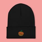 Load image into Gallery viewer, Tropical Pineapple Bun Embroidered Beanie - Ni De Mama Chinese - Inspired Clothing | Black ,
