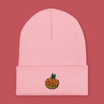 Load image into Gallery viewer, Tropical Pineapple Bun Embroidered Beanie - Ni De Mama Chinese - Inspired Clothing | Soft Pink ,
