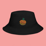 Load image into Gallery viewer, Tropical Pineapple Bun Embroidered Bucket Hat - Ni De Mama Chinese - Inspired Clothing | Black ,
