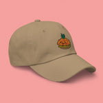 Load image into Gallery viewer, Tropical Pineapple Bun Embroidered Cap - Ni De Mama Chinese - Inspired Clothing | Khaki ,
