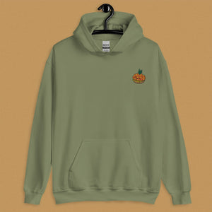 Tropical Pineapple Bun Embroidered Hoodie - Ni De Mama Chinese - Inspired Clothing | Olive Green , S