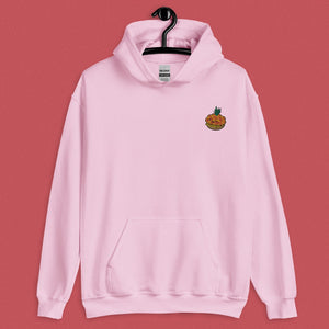 Tropical Pineapple Bun Embroidered Hoodie - Ni De Mama Chinese - Inspired Clothing | Soft Pink , S