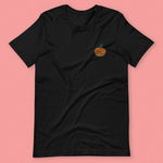 Load image into Gallery viewer, Tropical Pineapple Bun Embroidered T-Shirt / Imperfect (Final Sale) - Ni De Mama Chinese - Inspired Clothing | Black , 2XS
