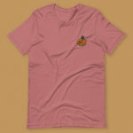 Load image into Gallery viewer, Tropical Pineapple Bun Embroidered T-Shirt - Ni De Mama Chinese - Inspired Clothing | Mauve , S
