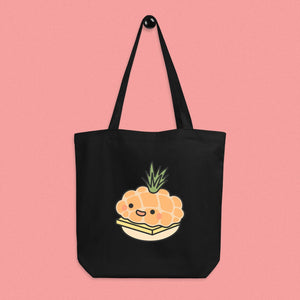 Tropical Pineapple Bun Tote Bag - Ni De Mama Chinese - Inspired Clothing | Black ,