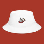 Load image into Gallery viewer, Xiao Long Bao Embroidered Bucket Hat - Ni De Mama Chinese - Inspired Clothing | White ,
