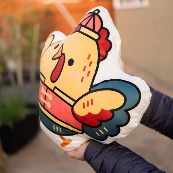 Year of the Chicken Plush Pillow - Ni De Mama Chinese - Inspired Clothing | ,
