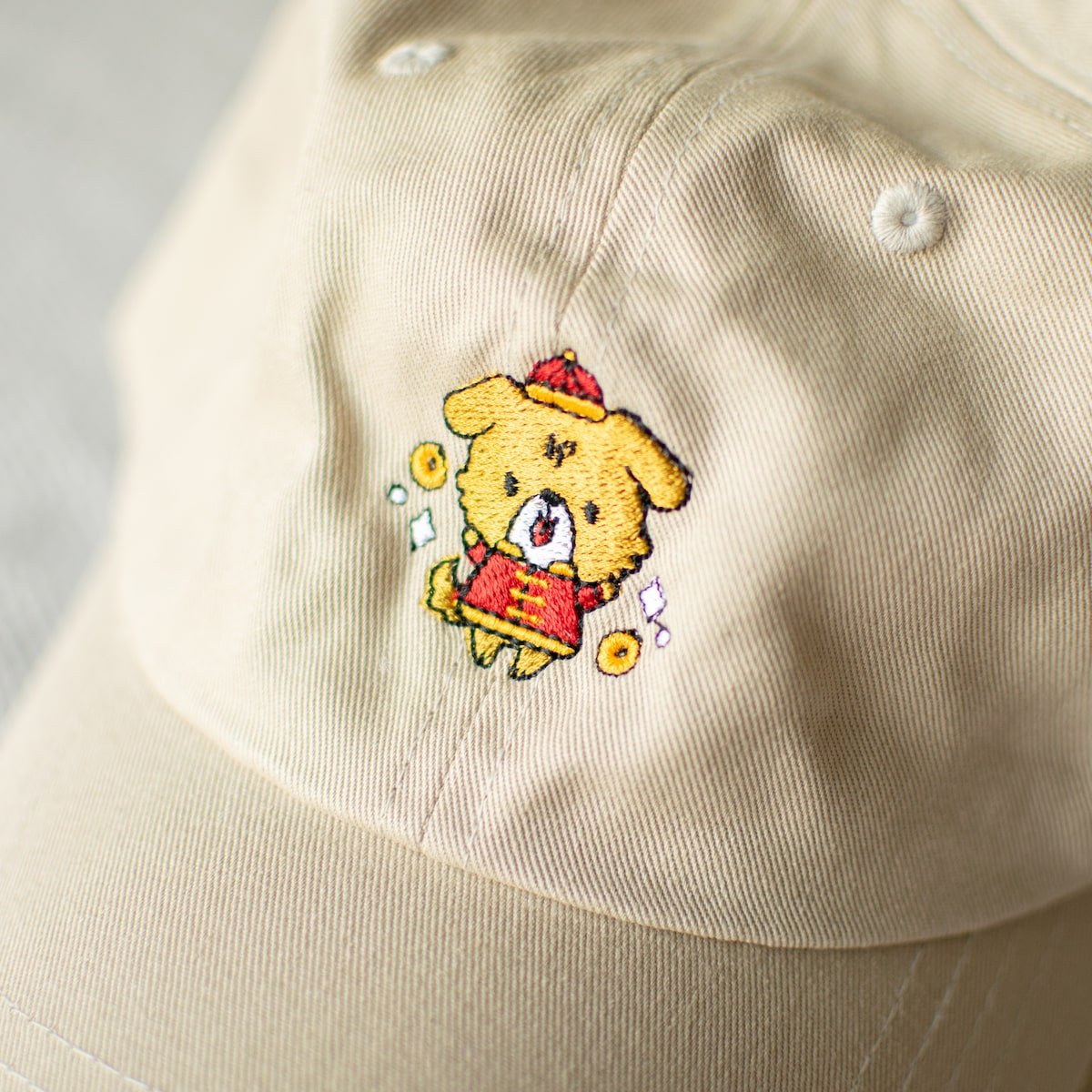 Year of the Dog Embroidered Cap / Sample (Final Sale) - Ni De Mama Chinese Clothing