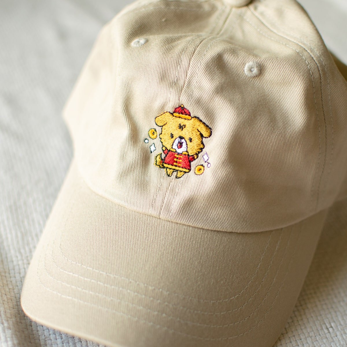 Year of the Dog Embroidered Cap / Sample (Final Sale) - Ni De Mama Chinese Clothing