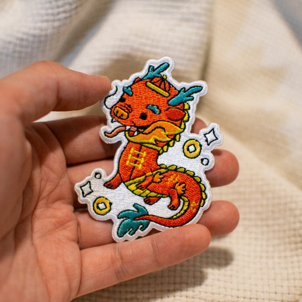 Year of the Dragon Embroidered Patch - Ni De Mama Chinese - Inspired Clothing | ,