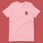 Load image into Gallery viewer, Year of the Dragon Embroidered T-Shirt / Imperfect (Final Sale) - Ni De Mama Chinese - Inspired Clothing | Pink , S
