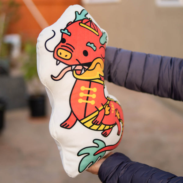 Year of the Dragon Plush Pillow - Ni De Mama Chinese - Inspired Clothing | ,